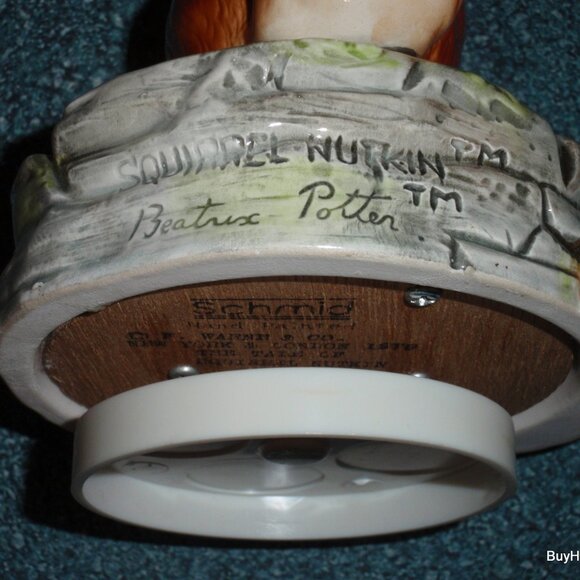 1978 Beatrix Potter "Squirrel Nutkin" Music Box Figurine Raindrops Keep Falling - Picture 9 of 9